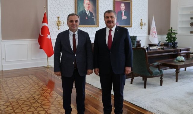 ERÜ Rektörü'nden Bakan Koca'ya ziyaret