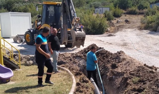 Manisa Saruhanlı'da yangın bölgesinde destek sürüyor