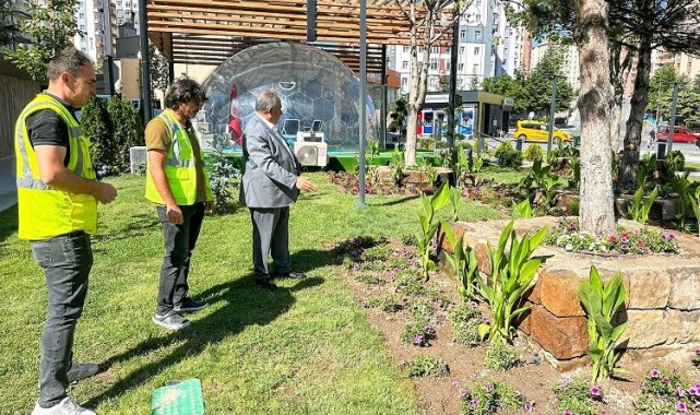 Kayseri Talas'ta Mevlana Meydanı'nda geri sayım
