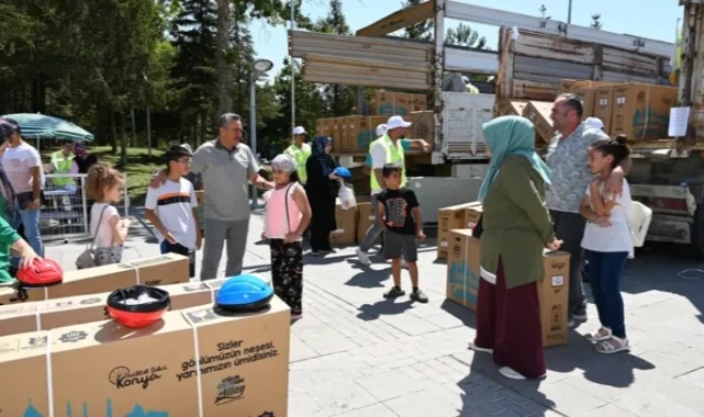Seydişehirli çocuklar bisikletlerine kavuştu