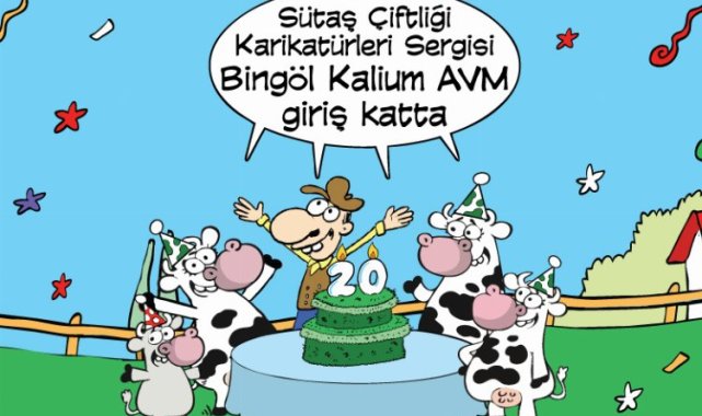 'Sütaş Çiftliği Karikatürleri' Bingöl'de sergileniyor