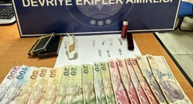 Edirne Keşan'da polis üzerinde uyuşturucu ile yakaladı