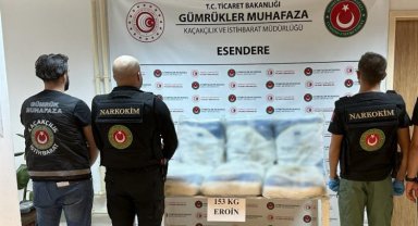 Esendere Gümrük Kapısında 153 kilo eroin yakalandı