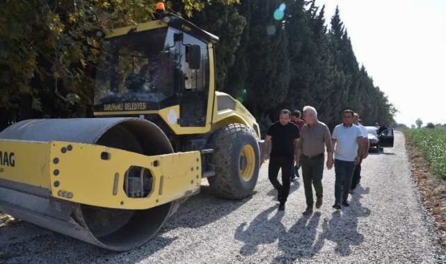 Manisa Büyükşehir'den Saruhanlı'ya bitüm desteği