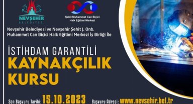 Nevşehir Belediyesi'nden istihdam garantili kurs