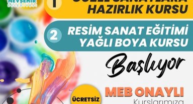 Nevşehir Belediyesi'nden ücretsiz güzel sanatlar kursu