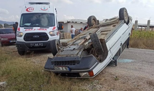 Pazaryeri'nde otomobil devrildi: 2 yaralı!