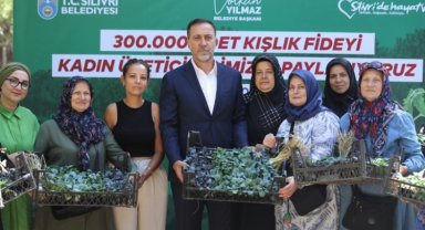 Silivri'de kadın üreticilere 300 bin adet fide
