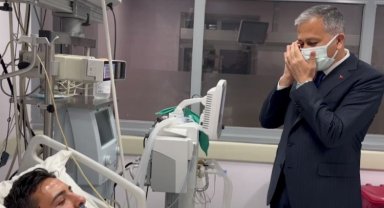 Bakan Yerlikaya'dan hain saldırıda yaralanan polislere ziyaret