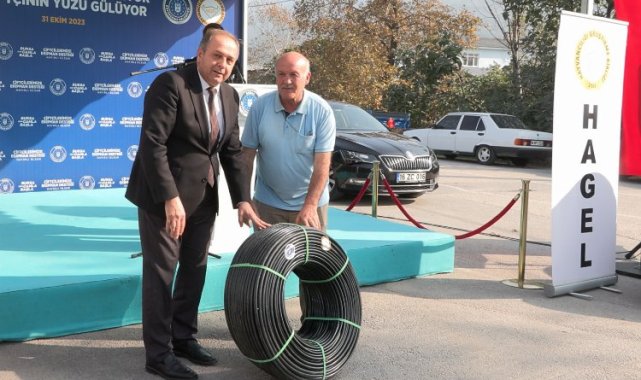 Bursa Gemlik'te çiftçinin yüzü HAGEL ile güldü