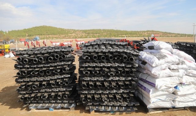 Gaziantep'te depremzede çiftçilere sulama sistemi desteği