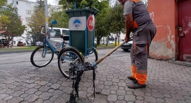 Kayseri Melikgazi'de yağmur suyu kanallarına özel mesai
