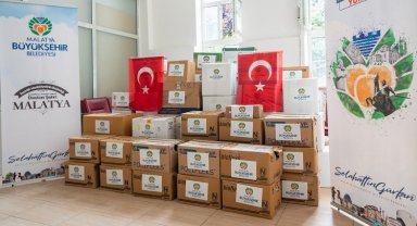 Malatya Büyükşehir'den savaş bölgesine anlamlı yardım