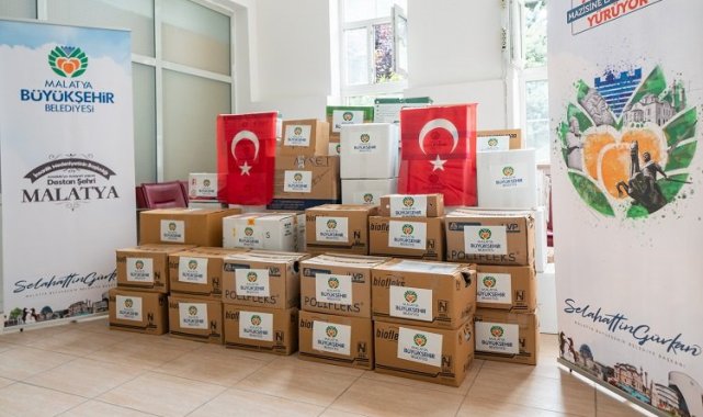 Malatya Büyükşehir'den savaş bölgesine anlamlı yardım