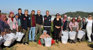 Manisa'da çiftçi kadınların günü tarlada kutlandı