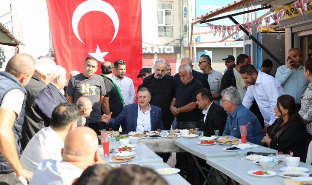 Başkan Savaş 'Kardeşlik Çarşısı' esnafıyla buluştu