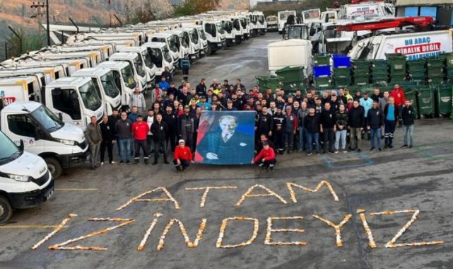 İzmit'te emekçilerden eldivenlerle 'Atam İzindeyiz'