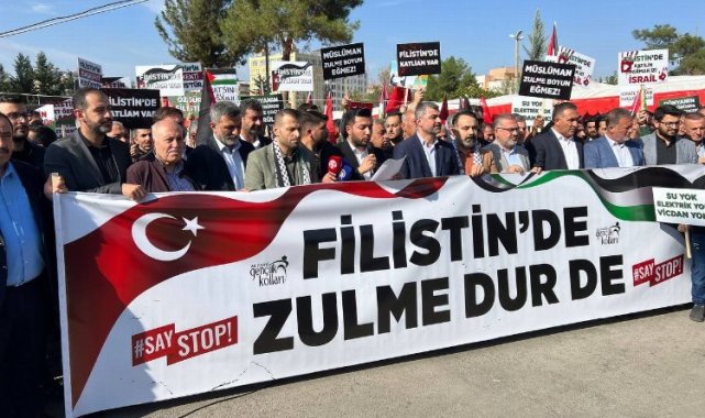 Mardinli gençler İsrail'e tepki gösterdi
