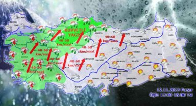 Meteoroloji'den 'kuvvetli' rüzgar ve yağış uyarısı!