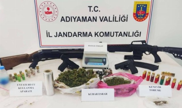 Adıyaman'da iki adrese uyuşturucu operasyonu: 2 gözaltı