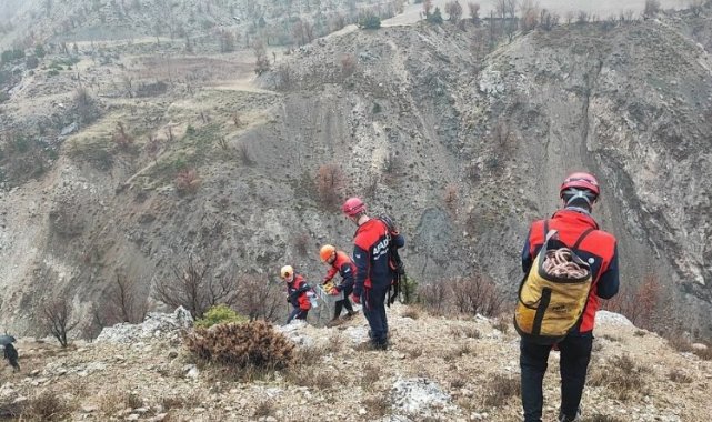 AFAD ekiplerine Adıyaman'ın sarp kayalıklarında eğitim