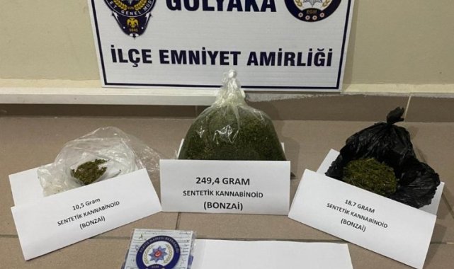 Düzce Gölyaka'da uyuşturucuya 1 tutuklama