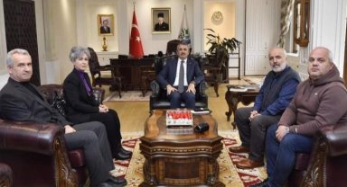 Edirne'de gazetecilerden Vali Sezer'e ziyaret