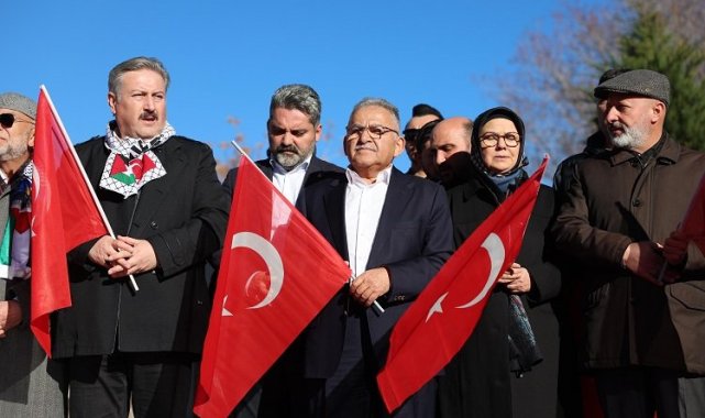 Kayseri'den teröre lanet, Filistin'e destek