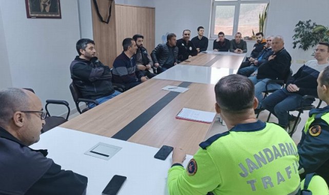 Keşan'da Jandarma'dan Tarım Müdürlüğü personeline trafik eğitimi