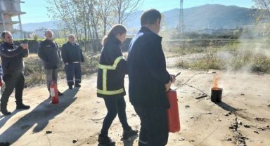 Kocaeli İtfaiyesi'nden KOÜ Teknopark'a eğitim