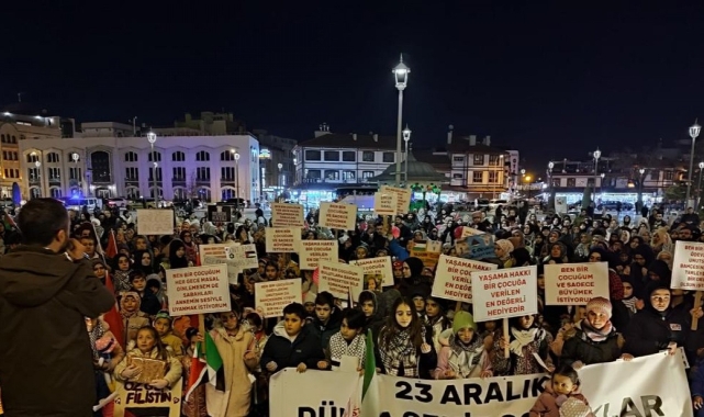 Konyalı çocuklar Şehit Rim için yürüdü