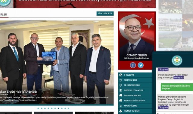 Manisa Büyükşehir'in sitesinde 'yapay zeka asistanı' desteği