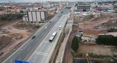 Kaşkaldere Kavşağı'nda ilave köprüye kiriş
