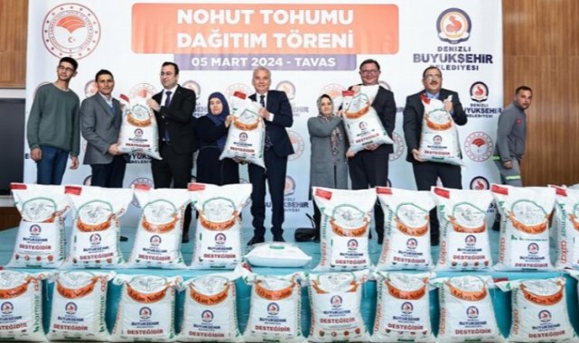 Çiftçiye nohut tohumu desteği