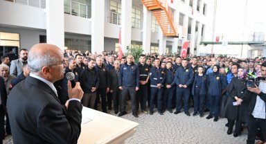 Başkan Sami Er personelle bayramlaştı