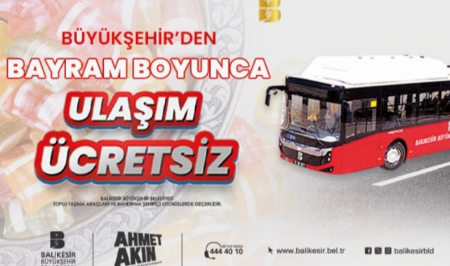Büyükşehir'den Bayram Boyunca Ulaşım Ücretsiz
