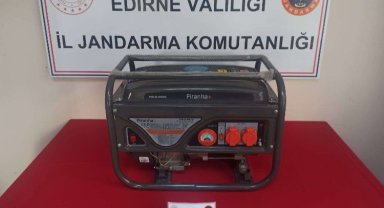 Keşan Jandarması çalınan jeneratörü sahibine teslim etti