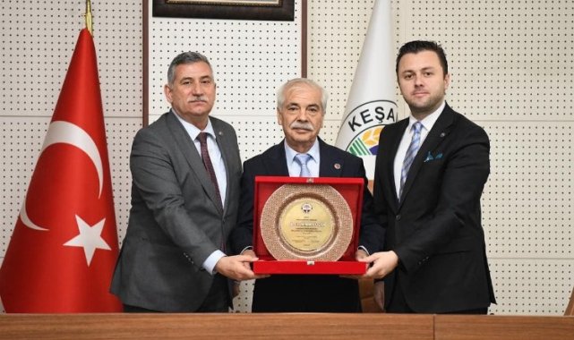 Keşan Ticaret ve Sanayi Odası'ndan Mehmet Özcan'a ziyaret