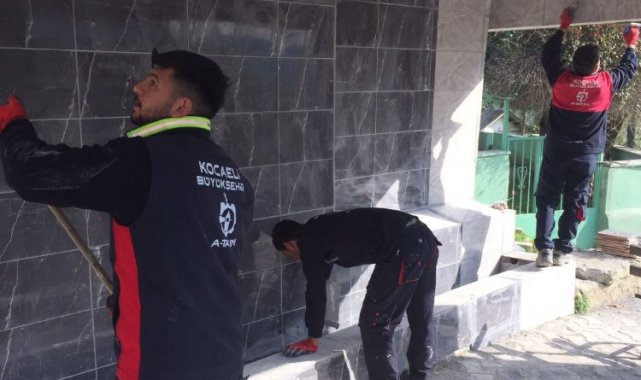 Kocaeli'de Biberoğlu Mahallesi'ndeki çeşme onarıldı