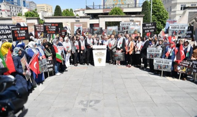 AK Kayserili kadınlar Gazze için toplandı