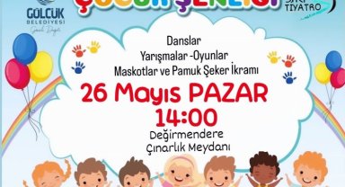 Gölcük Belediyesi Çocuk Şenliği pazar günü Çınarlık Meydanı'nda