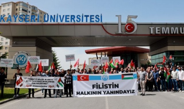 Kayseri Üniversitesi Filistin halkının yanında
