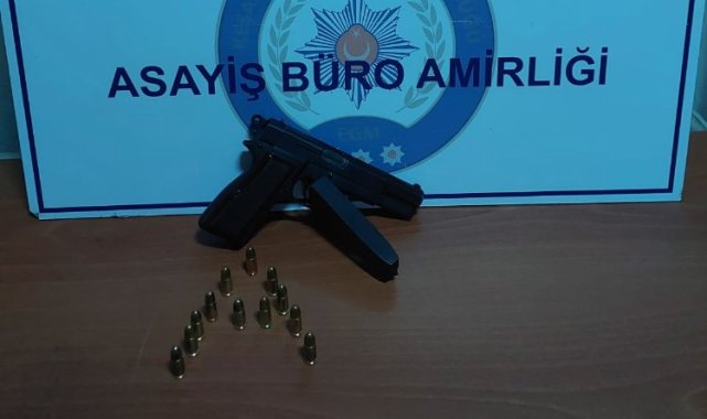 Keşan'da ruhsatsız tabanca ele geçirildi!