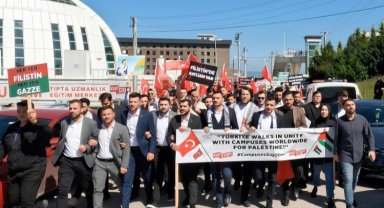 Kocaeli'de üniversite öğrencilerinden İsrail protestosu