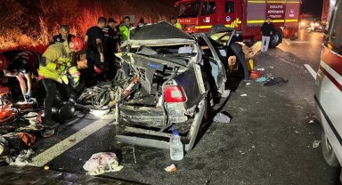 Anadolu Otoyolu'nda kaza: 4 kişi yaralandı