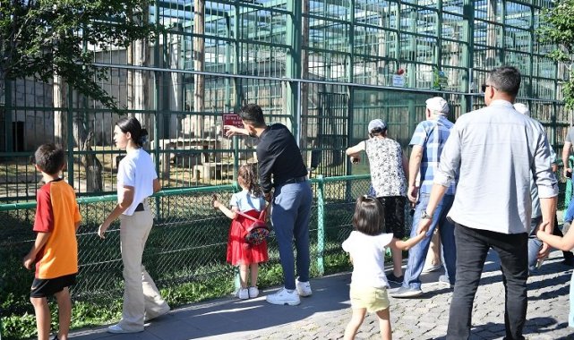 Kayseri'de Hayvanat Bahçesi'ne ziyaretçi akını