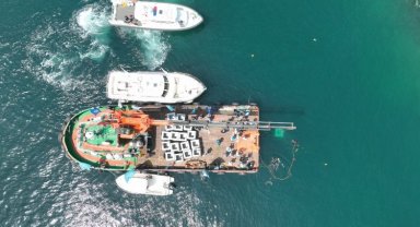 Kocaeli'de balıkçılığa yapay resif desteği... İlk resifler bırakıldı