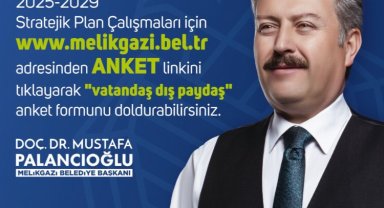 Melikgazi'den, "5 yıllık stratejik plan için vatandaş anketi"
