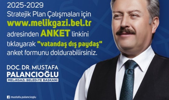 Melikgazi'den, "5 yıllık stratejik plan için vatandaş anketi"