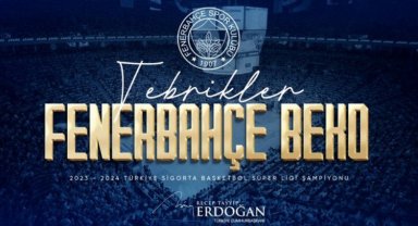 Potada şampiyon Fenerbahçe'ye tebrik